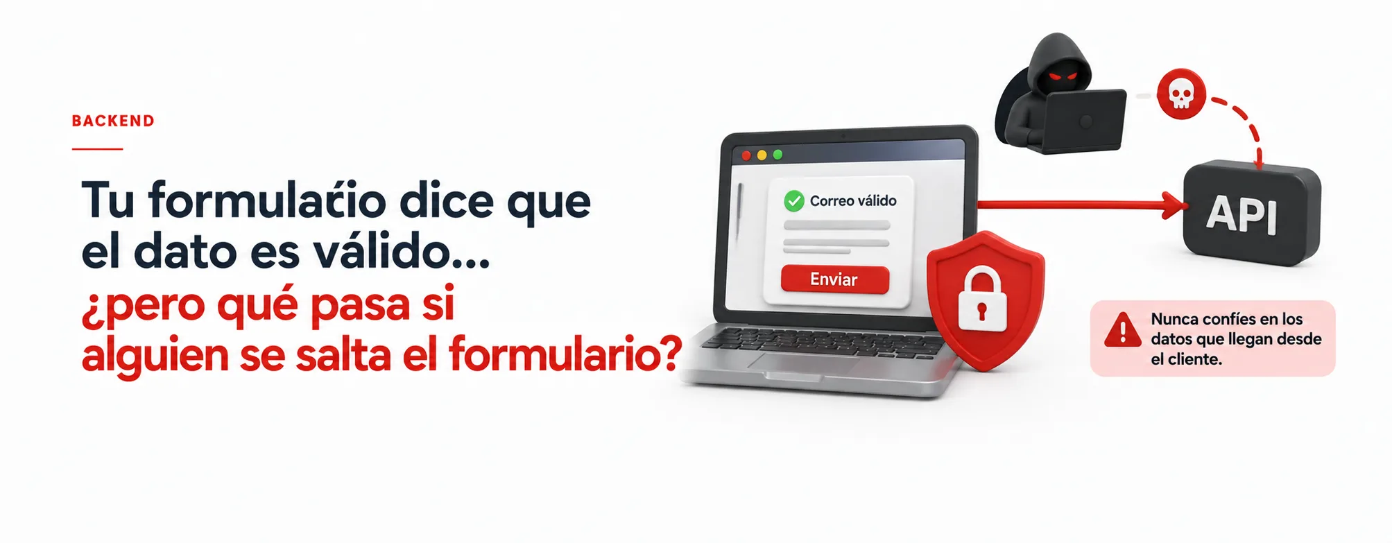 Tu formulario dice que el dato es válido… ¿pero qué pasa si alguien se salta el formulario?